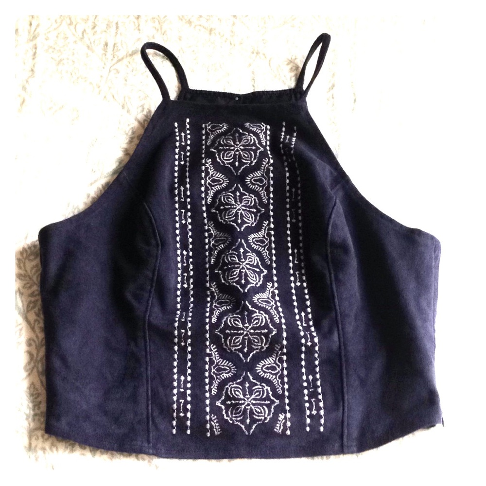 Crop Tank Navy Blue Small
